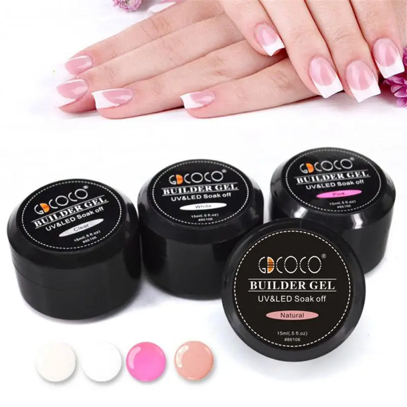 GDCOCO 15ml Nail Polish Black Bottle Basic Glue Natural Nude Color Transparent Functional Removable Manicure | Красота и здоровье