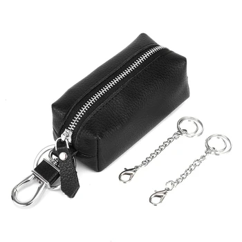 

Genuine Cow Leather Men Women Key Bag Small Business Kay Case Women Housekeepers Wholesale Purse Keychain Keychain Wallet