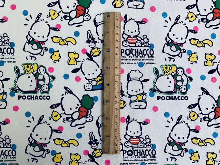 90*140 см Pochacco полиэстер холст ткань пэчворк для DIY четвертей шитье подушки обувь