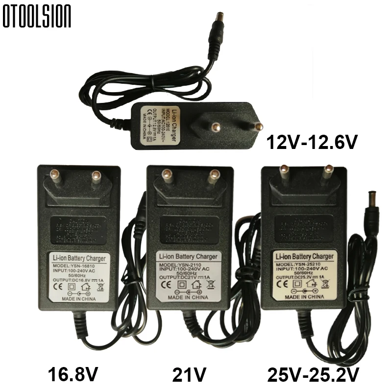 25V 21v 16.8v 12.6v 12V Cordless Dril Electric Screwdriver Charger Lithium Battery Charger Power Adapter Charger EU and US Plug (10)