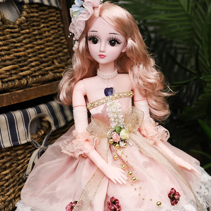 60 см BJD кукла с платьем принцессы 1/3 большие куклы 18 шарнирных кукол с одеждой обувь парик для макияжа подарок для девочек AT91