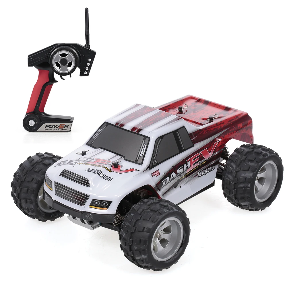 

WLtoys A979-B 2.4G 1/18 RC Car 4WD 70KM/H High Speed Electric Full Proportional Big Foot Truck Remote Control Car RC Crawler RTR