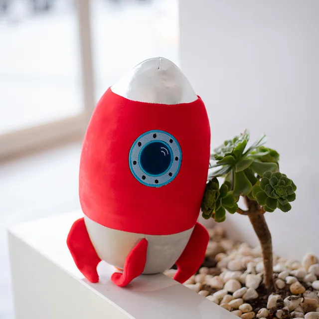 100cm Stuffed Cotton Rocket Plush Toys Funny Plushie Pillow Sofa Cushion Cute Plushies Kawaii Birthday Gifts For Kids Girls