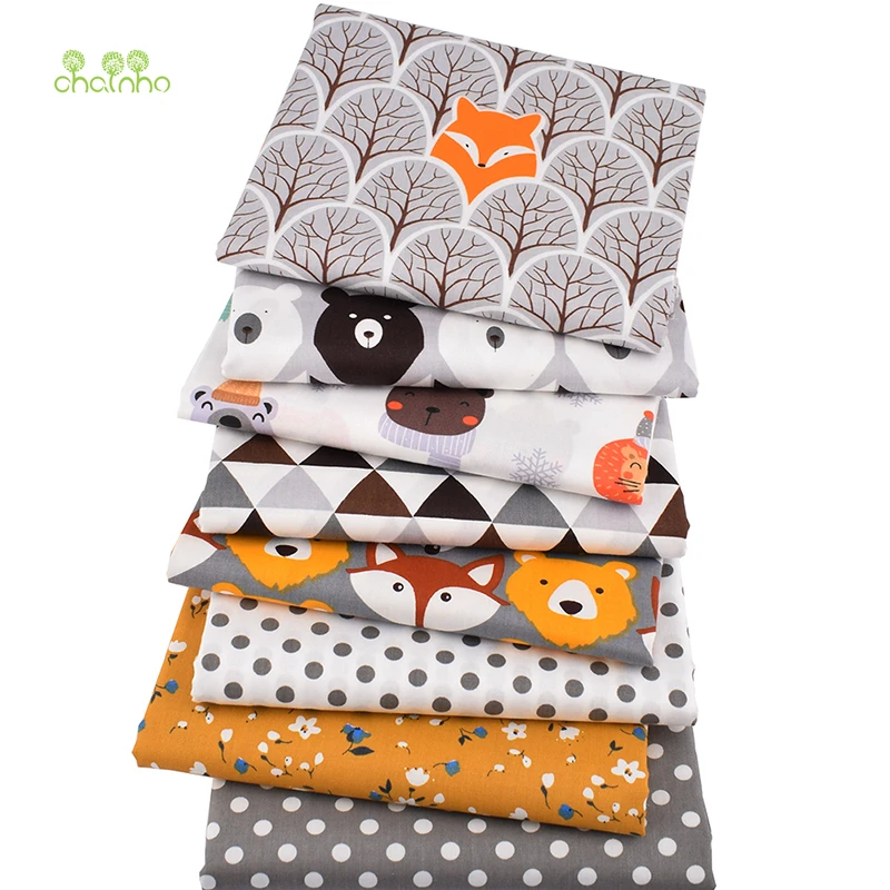 PROD 32859736396 Chainho8pcs/LotJungle Animals SeriesPrinted Twill
Cotton FabricPatchwork ClothDIY Sewing Quilting Material For Baby&Child