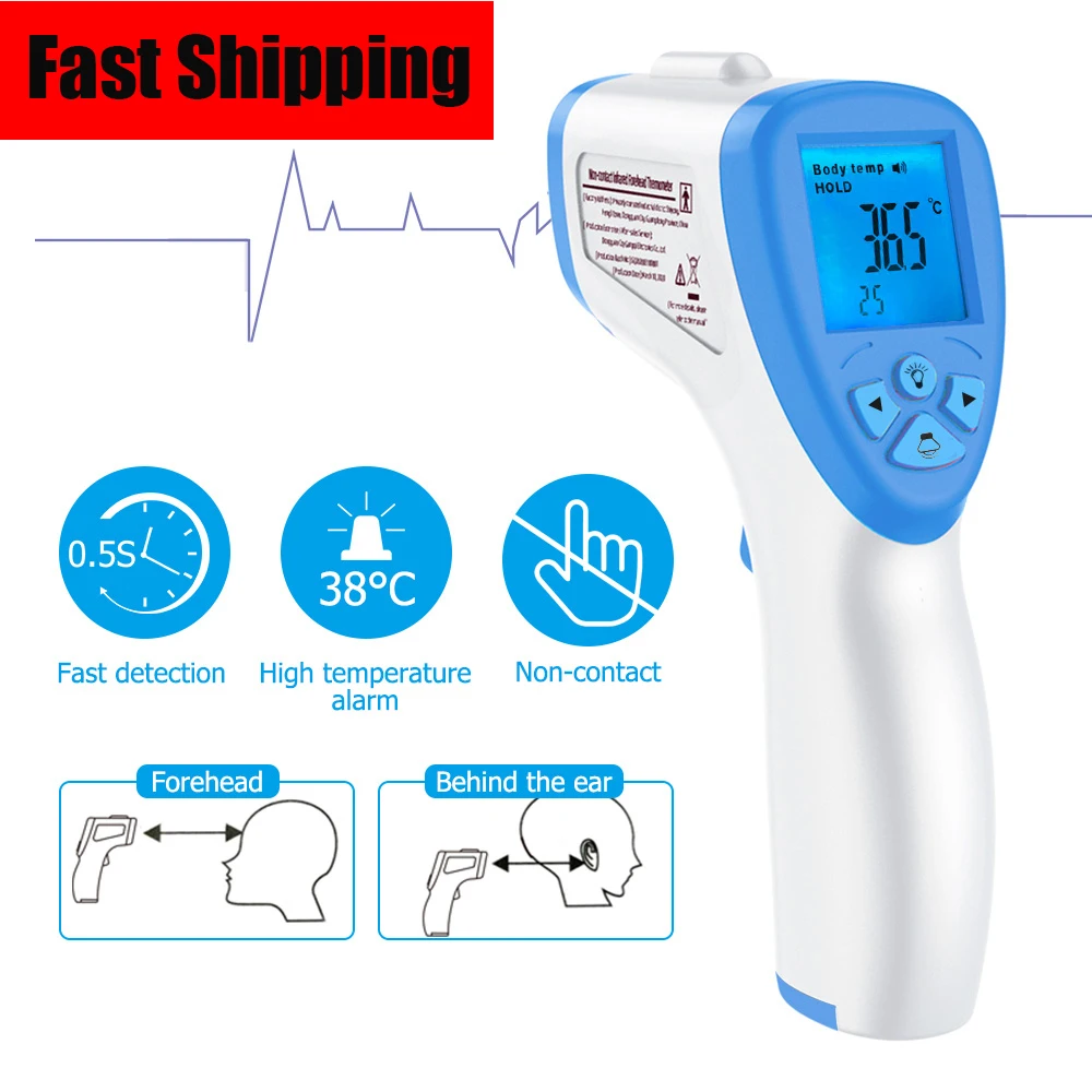

Muti-fuction Baby Adult Digital Termomete Infrared Forehead Gun Body Thermometer Non-contact Temperature Measurement Device
