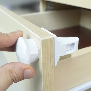 

10 Sets Safety Locks Cabinet Door Drawer Cupboard Lock Baby Care with Keys