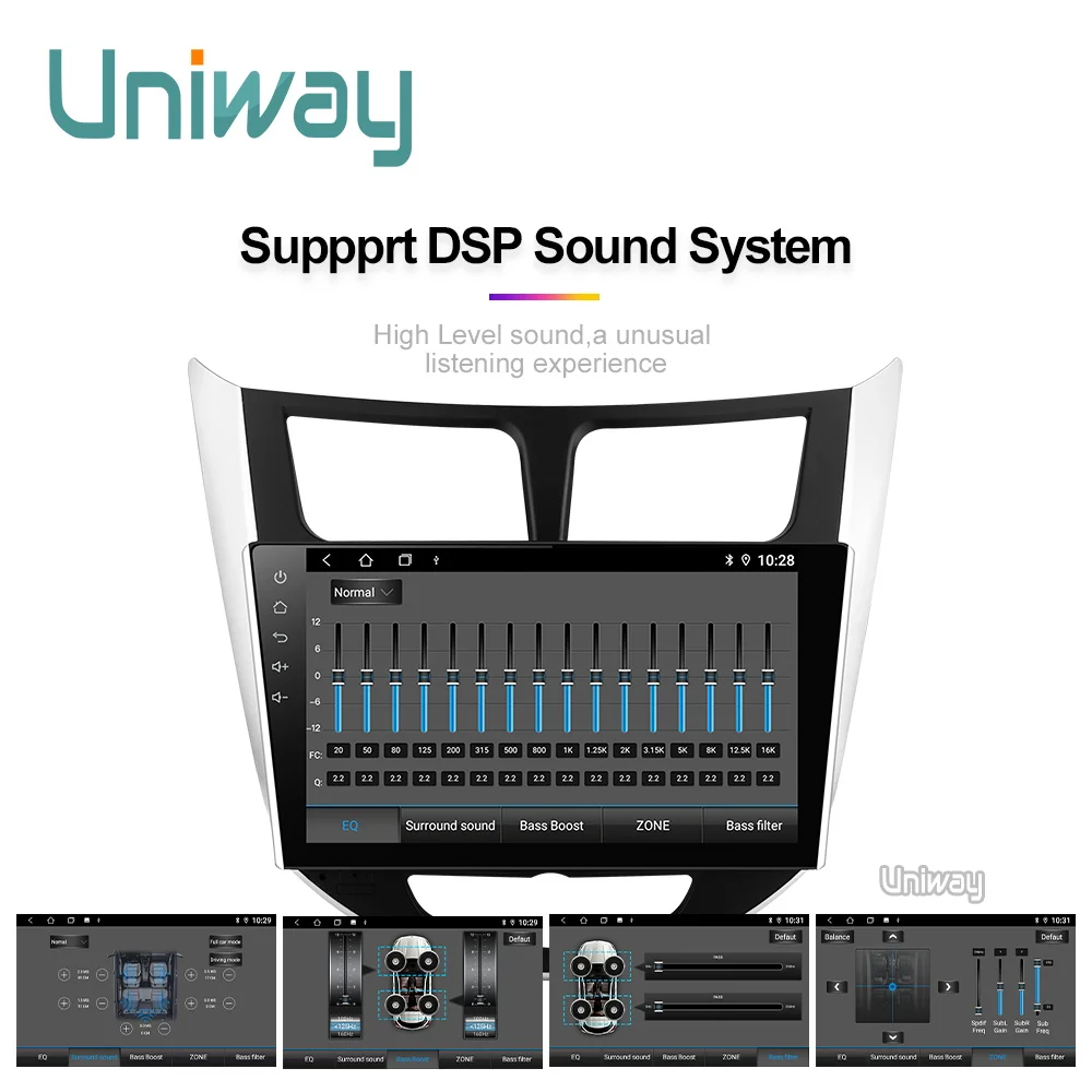Top Uniway ARN9071 2 din android 9.0 car dvd for hyundai solaris accent verna 2011 2013 2014 2015 car radio gps navigation stereo 1