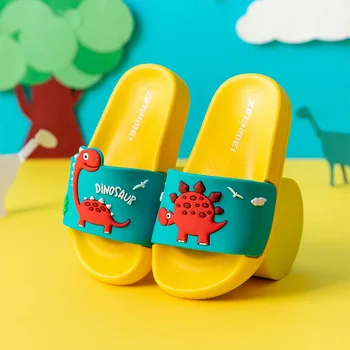 

2020 New Cute Kids Slippers Dinosaur Children Baby Home Slippers Waterproof Breathable Non-slip Boys Girls Home Shoes