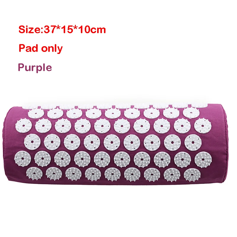 Акупрессура коврик Массажер подушка массаж йога коврик для снятия стресса боль в спине тела шип коврик массажный коврик - Цвет: Pillow only purple