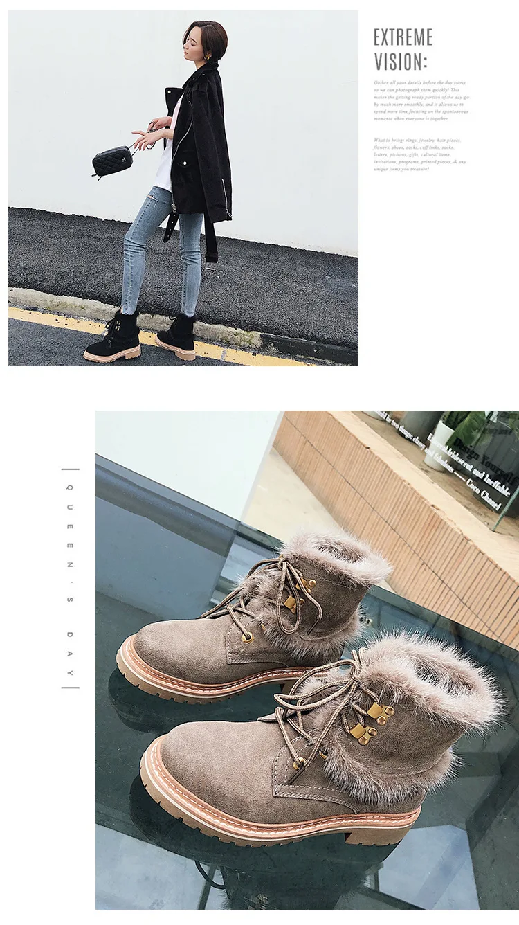 Botas mujer/; Повседневная Теплая обувь; женские Ботинки martin; модные брендовые женские ботинки из натуральной кожи с мехом; черные ботинки с перекрестной шнуровкой