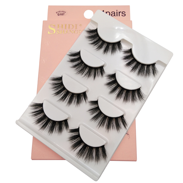 lashes 3/4 pairs false lashes natural fluffy dramatic 3D mink  eyelashes cilio mink eye lash for maquiagem makeup faux cils