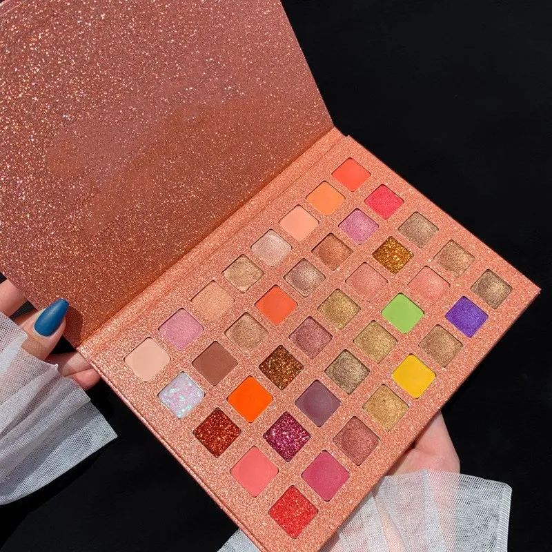 Paleta à Prova Cores Brilho Fosco Sombra Paleta Moda Maquiagem Glitter Pigmento Esfumaçado Dwaterproof Água Cosméticos Acessórios 40 7 prova dwaterproof água cosméticos acessórios
