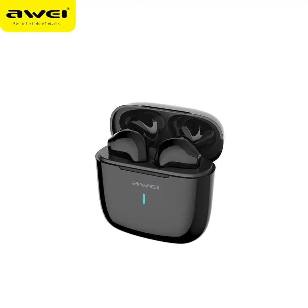 AWEI новейшие Bluetooth V5.0 наушники TWS стерео Бас Звук мощный Бас Звук сенсорное управление с микрофоном