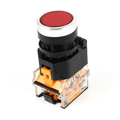 

1No+1NC Locked Red Press Push Button Switch AC 660V Ui 10A Ith