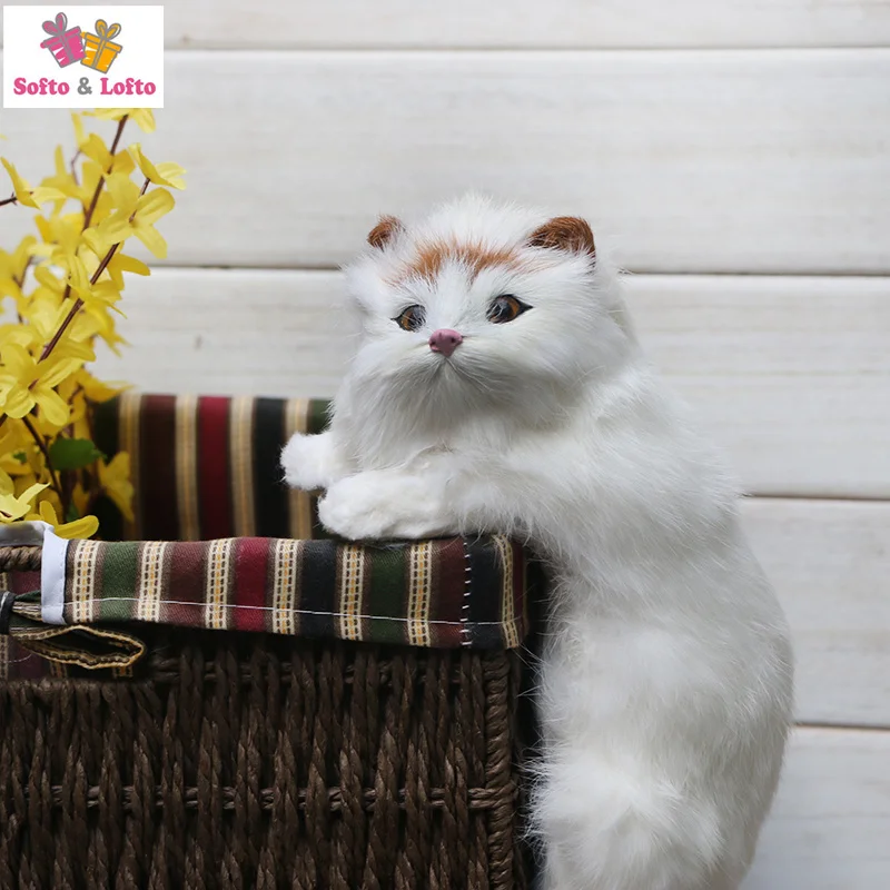 real fur cat white kat 6