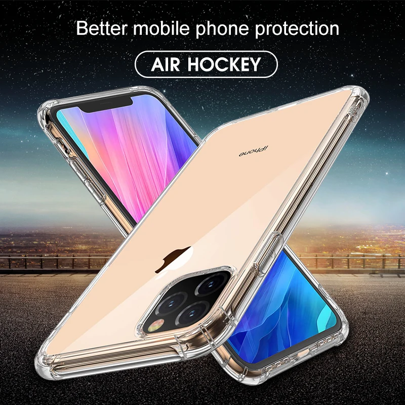 Противоударный Прозрачный чехол с подушкой безопасности для iPhone 6 6s 7 8 Plus 10 X