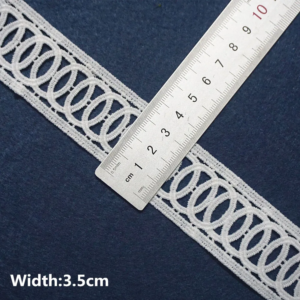 White Cotton Embroidered Lace Trim Ribbons Fabric DIY Handmade Craft Materials Sewing Clothes Apparel Accessories 5yards lace fabric,lace ribbon,lace garment accessories,lace sewing supplies,lace accessories,lace sewing accessories,cotton ribbon,clothing accessories