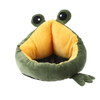 

Pet House Indoor Frog Cat Bed Warm Small Beds Portable Kitten Mat Soft Cute