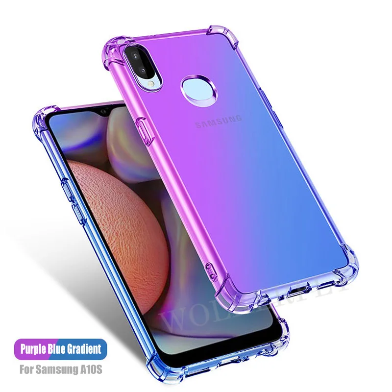 Градиент ударопрочный чехол для samsung A10S A20E A30S A40 A50 A60 A70 A80 Galaxy A7 S8 S9 s10e S10 Note 9 10 плюс m30s крышка