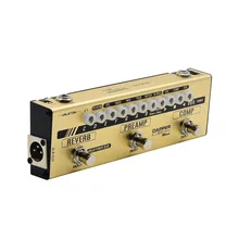 Valeton Dapper акустические мини-эффекты полосы тюнер Comp предусилитель Reveb кабина Sim модуль гитарная педаль для акустических проигрывателей MES-4