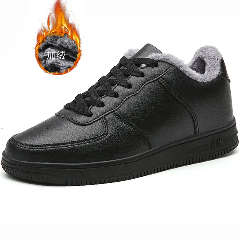 

Men Brand Leather Casual Shoes Winter Warm Fashion Sneakers Zapatillas Hombre Flat Male Designer Shoes Man Walking Shoe Mens Hot