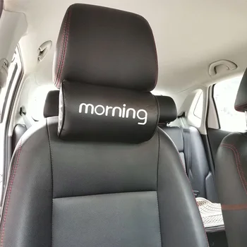 

PU Leather Car Neck Pillow for KIA Morning Headrest Pillows Seat Cushion Car Neck Rest Pad Auto Accessories