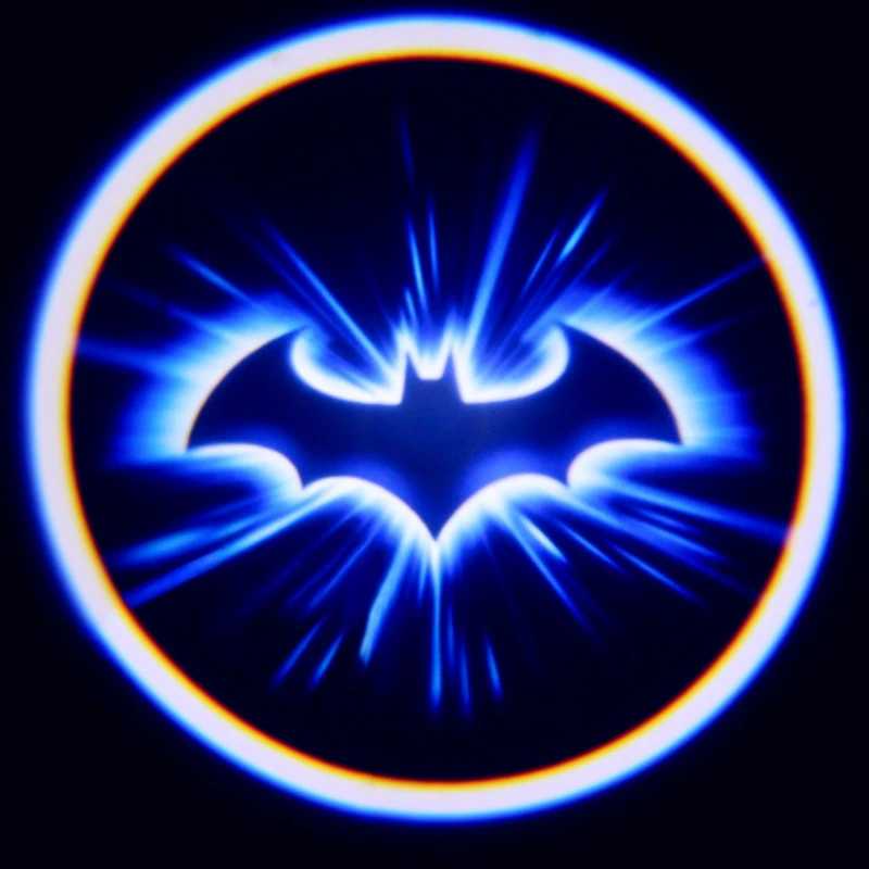 2 шт. Универсальный беспроводной Автомобильный Дверной светодиодный лазерный проектор логотип Призрак Тень светильник в форме летучей мыши автомобиль-Стайлинг лампа для салона автомобиля комплект - Испускаемый цвет: 2 pcs bat shape
