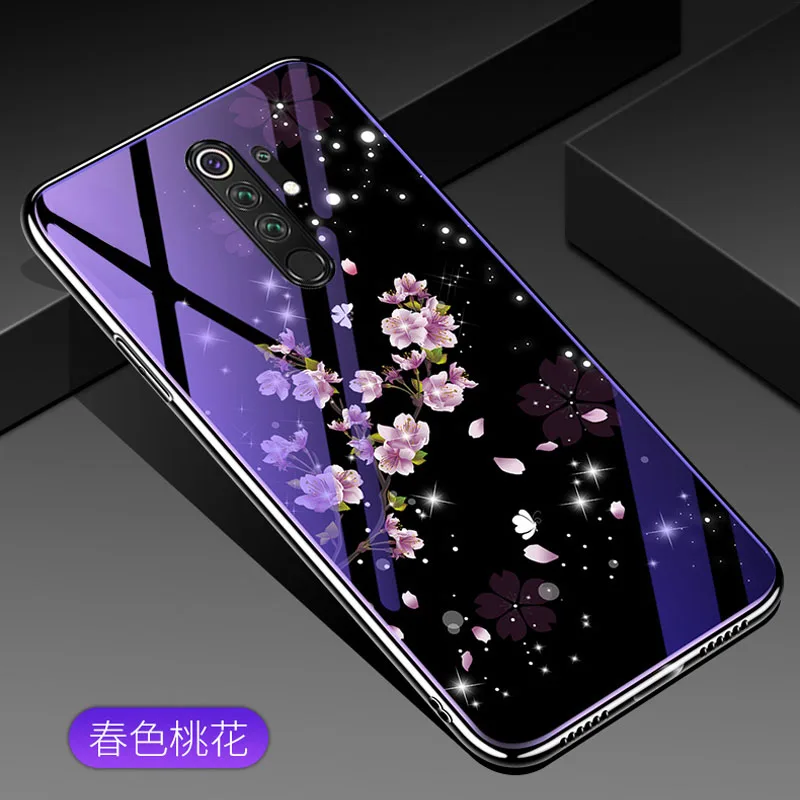 Для Red mi Note 8 Pro K20 7 7A 6 5 7H Противоударная Синяя легкая задняя крышка из закаленного стекла для Xiaomi mi 8 9 SE CC9 CC9E 9T A3 A2