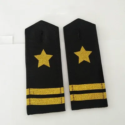 1/2/3/4 цвета: золотистый, серебристый бары Stars Airline эполет для пилота униформа для охранников производительность рубашки пальто эполет - Цвет: Gold Star 2 bars