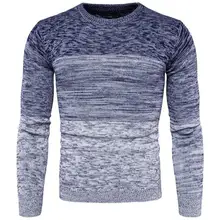 

2021 New Long Sleeve Patchwork Men Sweater Autumn Winter O-Neck Stretchy Knitted Pullover Sweater Knitwear