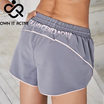 Summer Casual Shorts Letter Sports Shorts Femme Anti-going Gym Fitness Elastic Quick Dry Running Pants Fitness Loose Pants Women 3