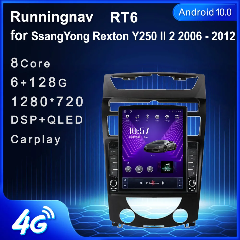 Android 10 1 для SsangYong Rexton Y250 II 2 2006 - 2012 Tesla тип автомобиля Радио Мультимедийный