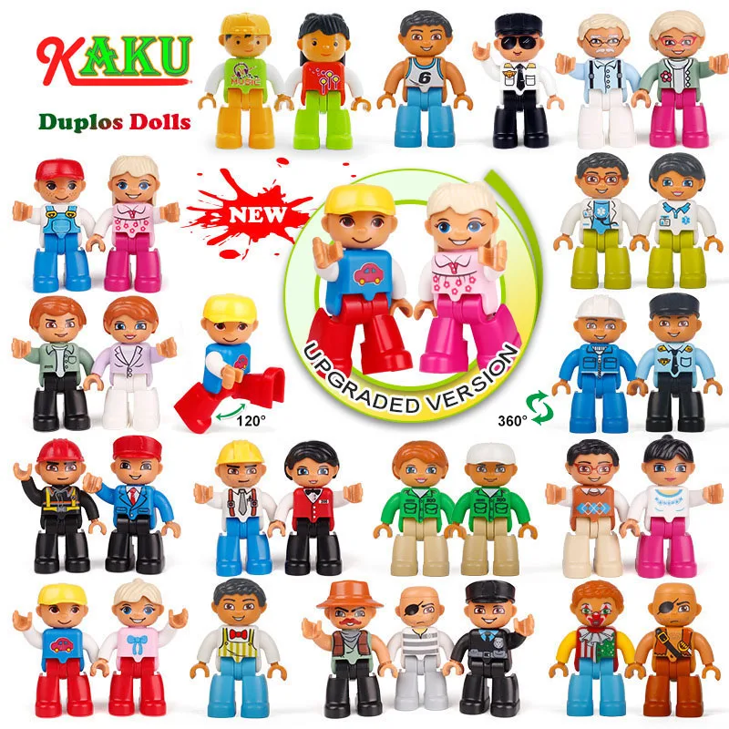 

Big Size Brick Figure Model Building Blocks Toys Children Upgrade Version Doll Toy Compatible Legoed Duplos Educational Toy Gift