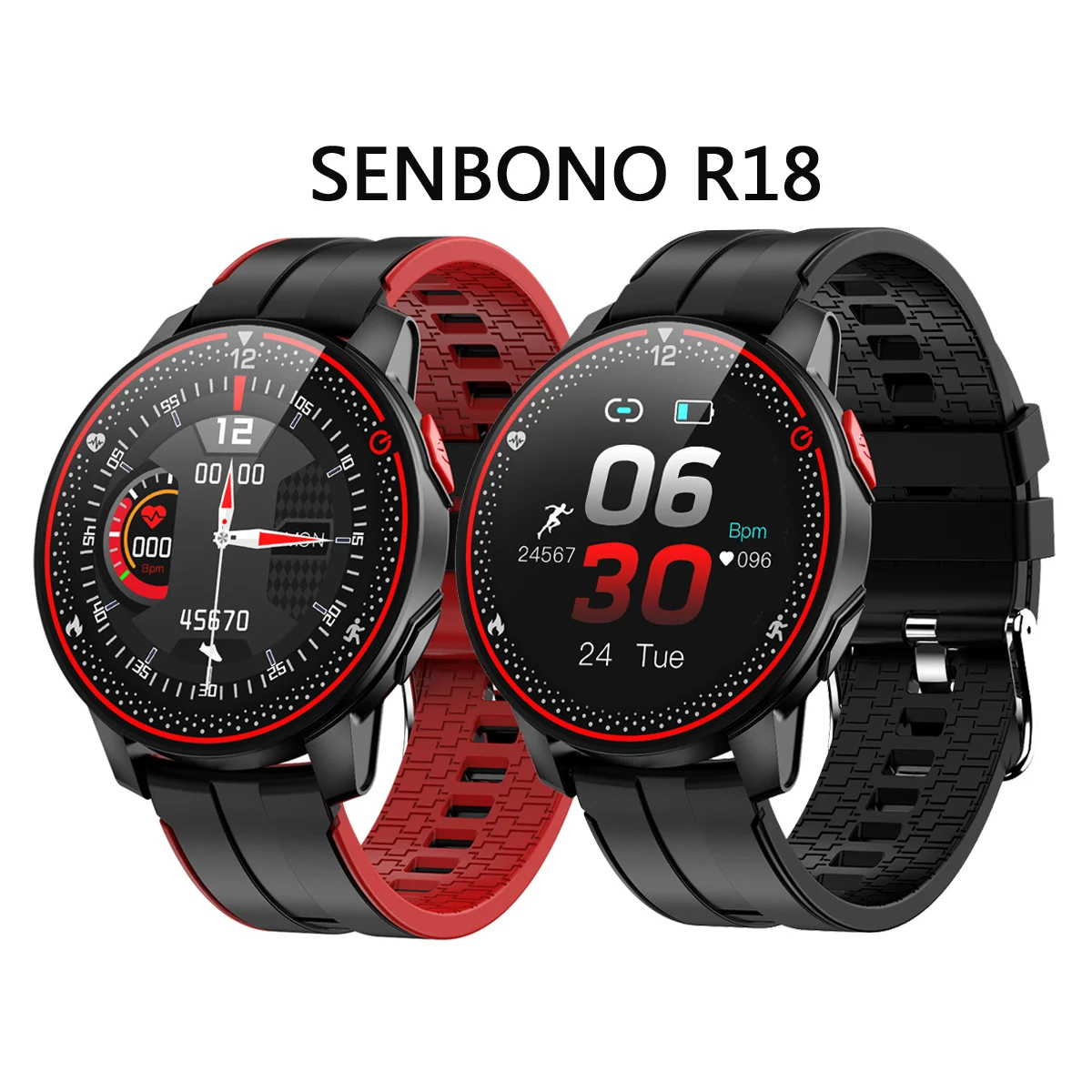 SENBONO 2020 Смарт часы для мужчин и женщин IP68 Водонепроницаемые R18 фитнес трекер