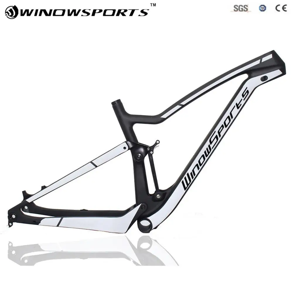 Black White 29er boost углеродный горный велосипед XC рама для горного велосипеда высокое качество 29/27. 5er mtb рама через ось 148*12 полная подвеска горный велосипед - Цвет: Black White
