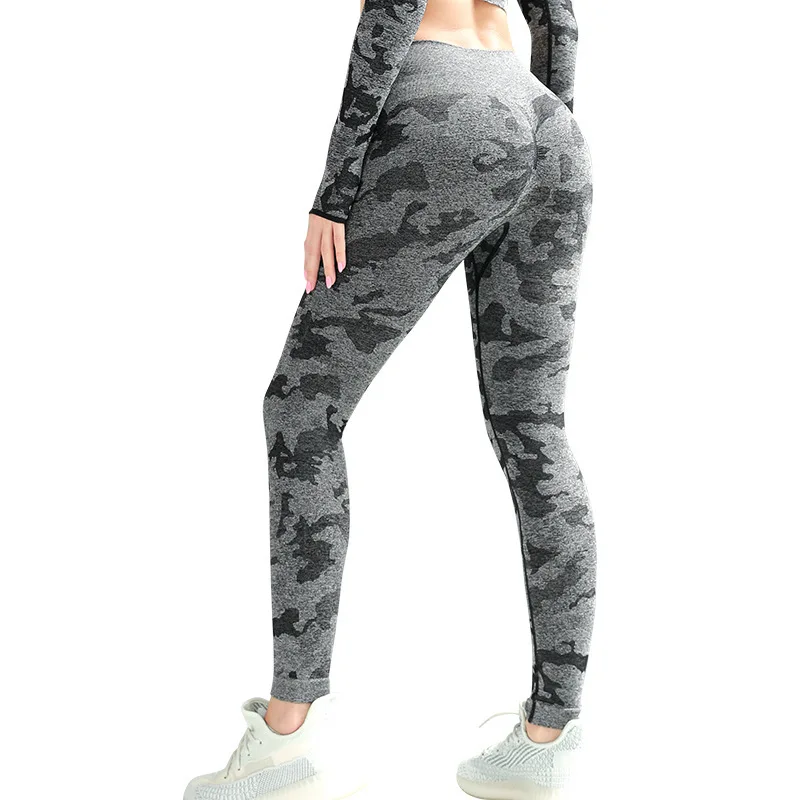 Fitness Sports Pants Women High Waist Camouflage Seamless Leggings Sports Gym Tights Yoga Pants Woman
