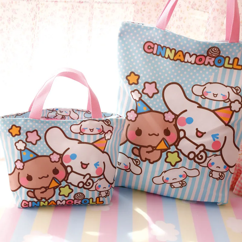 Мультфильм «Hello Kitty» Мелодия Cinnamoroll pompurin собака холст женская сумка-шоппер Детская сумка через плечо Ланч сумка экологически чистая сумка сумочка