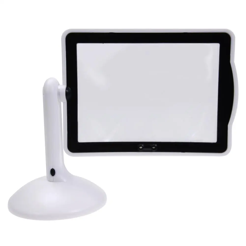 3x 180° Rotatable Desktop Reading Magnifier Glass With Led Light Illuminated Magnifier Screen