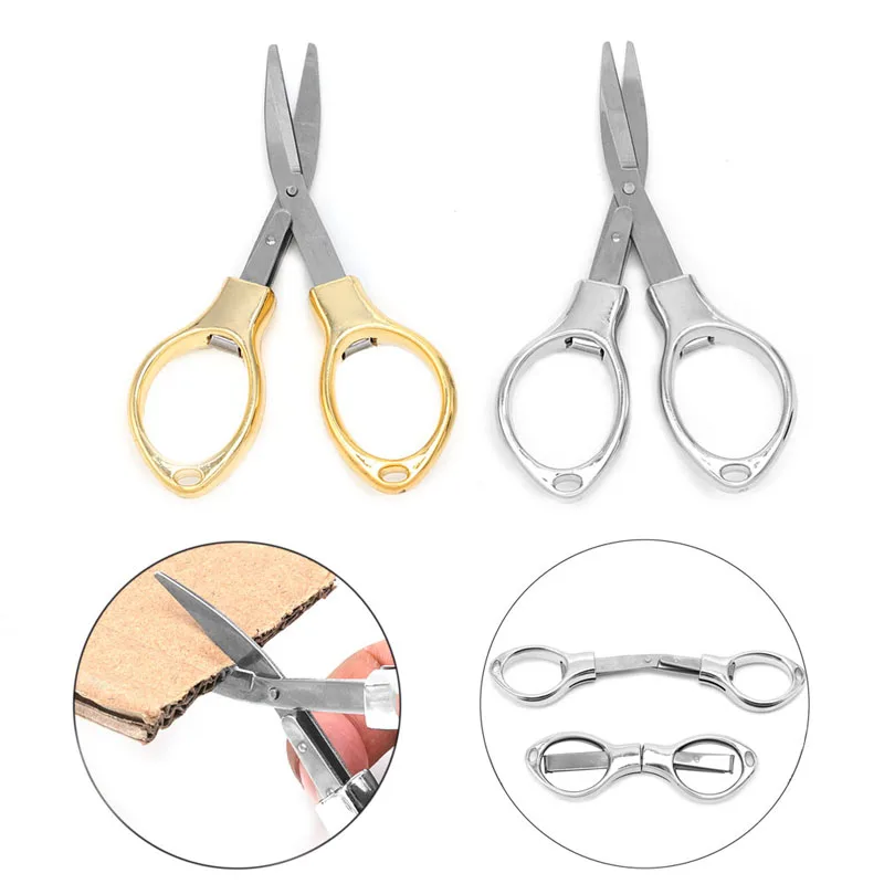 

Mini Stainless Steel Folding Scissors Keychain Fishing Scissor Cutter Camping Tool C90A New Drop ship