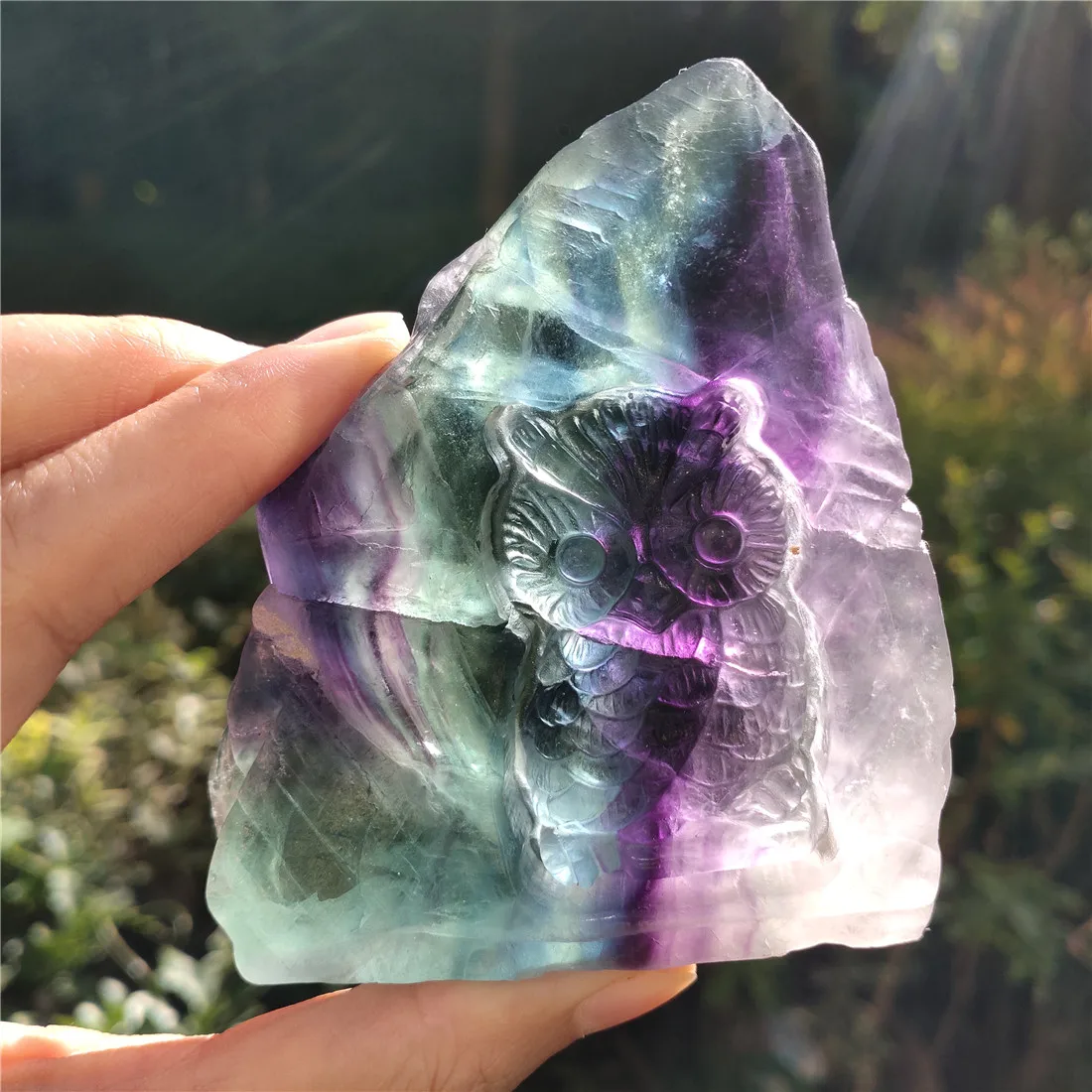 Флюорит Сова Кристалл Камень остров Камни Кристаллы Wicca Cristal Пьер Naturelle crestaux натуральный заживляющий Декор кварцевые пьедры