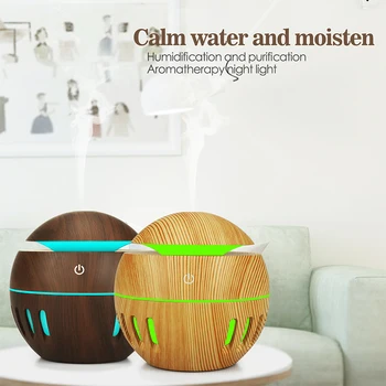 

Mushroom Aromatherapy Machine Home Office Small Appliances USB Wood Grain Humidifier Creative Hollow Humidifier Home Gifts