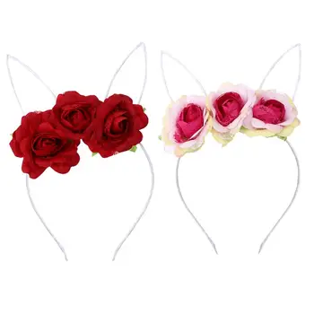 

2Pcs Cosplay Halloween Exquisite Rabbit Ear Shape Costume Hair Hoops