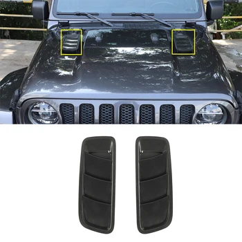 

Engine Hood Tuyere Decoration Stickers Cover for Jeep Wrangler JL 2018 2019 Gladiator JT 2020 Car External Accessories ABS Black