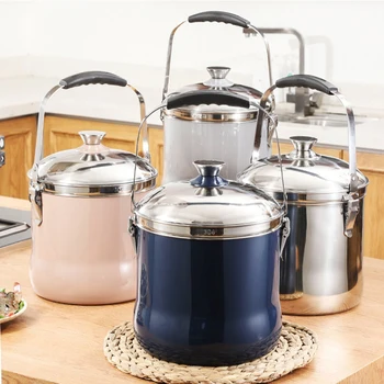 

304 stainless steel fire-free re-cooker household energy-saving insulation large-capacity stuffy pot soup steamer Braised7 / 9L