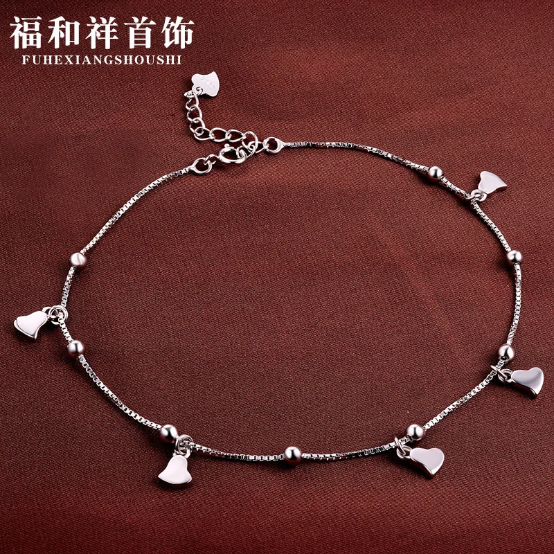 

Retro Hot Selling Accessories Korean-style Simple 925 Sterling Women's Anklet Fashion Ol Jewelry Students Foot Chain