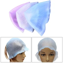 Силиконовые многоразовые окраски волос подсветка колпачок для красителя глазурь чаевые с иглой прозрачный волос колпак для окраски волос инструмент модная новинка