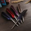 1 Set Multicolor Retro Quill Dip Pen Turkey Feather Pen Quill Oblique + 5 Nibs+ Pen Set Gift Writing Tools Office School Supply ► Photo 1/6