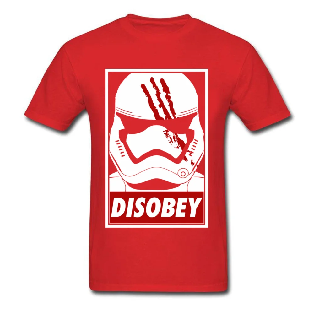 DesignPrinted On Short Sleeve Tops & Tees Summer Autumn Oversized Crewneck Pure Cotton Tee Shirt Adult T-Shirt Disobey_1_124  Disobey_1_124 red