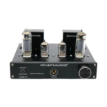 

NF J&FXAUDIO HIFI Class A Headphone Amplifier Tube 6P1 6J1 Phono MM Preamplifier Stereo Sound Amplifier HD Sound Quality Preamp