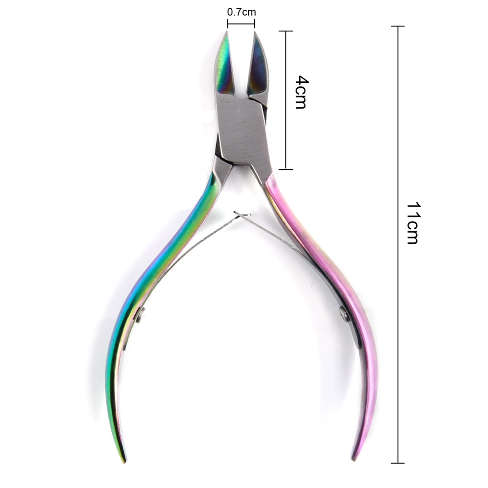 Biutee 2 Style Nail Nipper Cutters Rainbow Tweezer Clipper Stainless Steel Nail Clipper Dead Skin Remover Edge Cutter Nail Tool